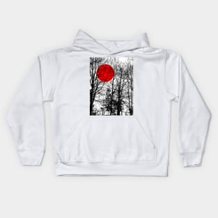 Red Sun in the Forest Kids Hoodie